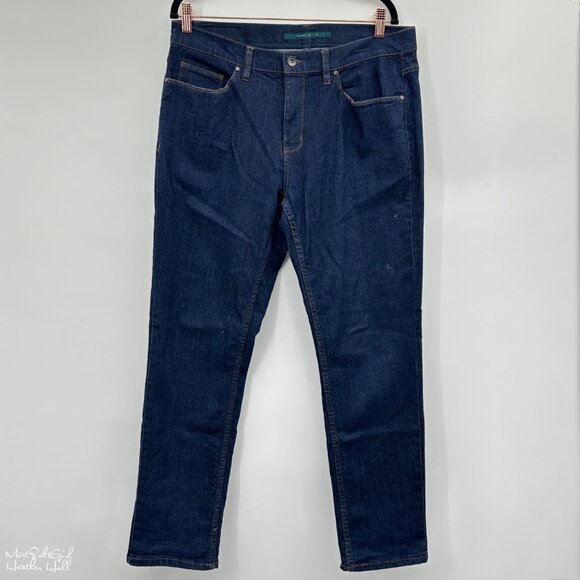 Perry Ellis Slim Fit Stretch Dark Blue Jeans Size 34/30 - Picture 1 of 5